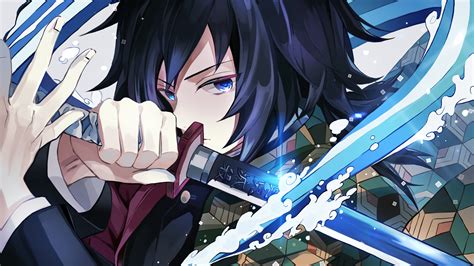 20 Giyu Tomioka Kimetsu No Yaiba Wallpaper Water Katana Anime Boys Images
