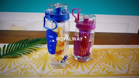 32 Oz Tritan Fruit Infuser Water Bottle Multiple Colors Bpa Free