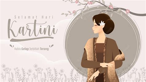 Premium Vector Selamat Hari Kartini Means Happy Kartini Day Kartini