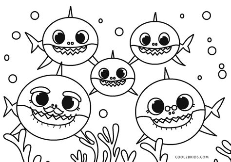 Dibujos de Bebé Tiburón para colorear - Páginas para ...