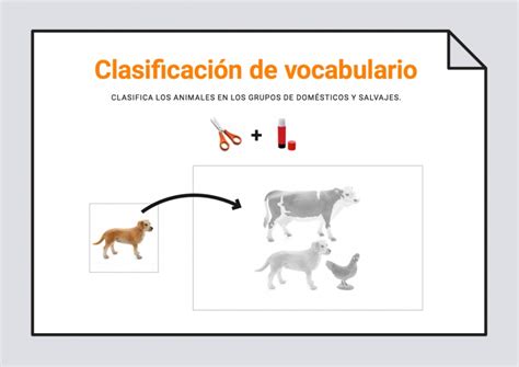 Clasificación De Vocabulario Animales Vocabulario Soyvisual