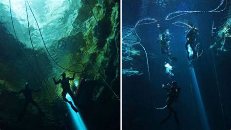 In Pictures The Terrifying Underwater Sinkholes Used For Police Diver Training