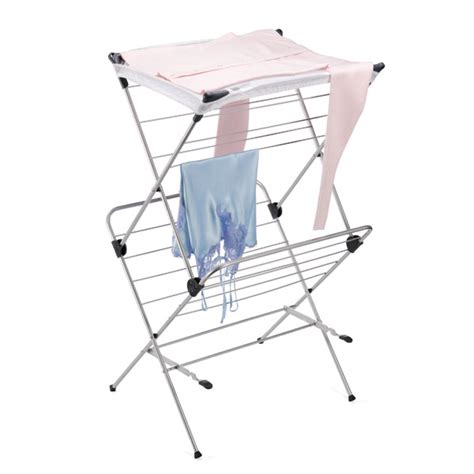 Polder 2 Tier Mesh Top Clothes Drying Rack The Container Store
