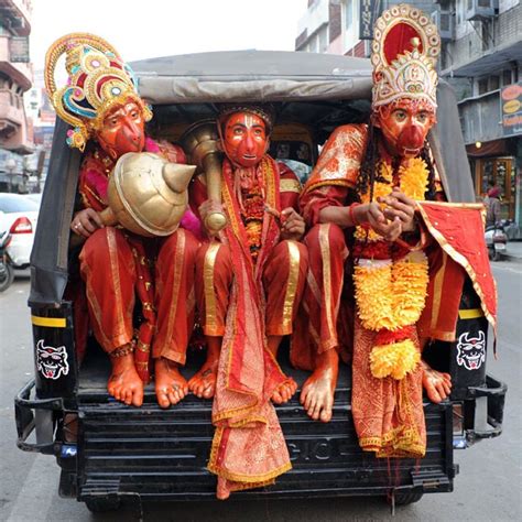 Effigies Of A Demon King Are Burned In India At The Hindu Festival Of