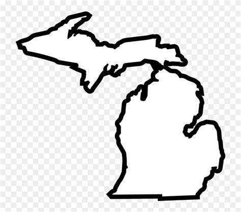 Michigan Outline Vector At Vectorified Collection Of Michigan