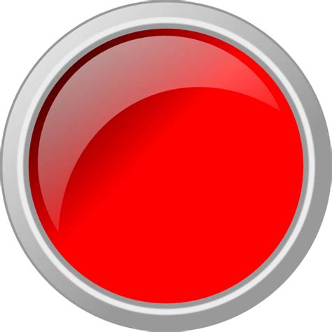 Empty Red Button With Grey Border Transparent Png Stickpng