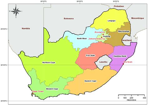 Map Of 9 Provinces In South Africa Topographic Map Of Usa With States
