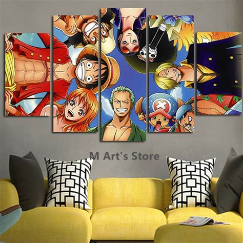 Simak yuk, one piece nonton streaming atau download online 720p 480p 360p 240p mp4 disini. 5Piece Wall Posters Printed One Piece Canvas Painting Home ...