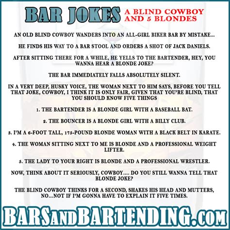 A Collection Of Funny Bar Jokes From Around The Net