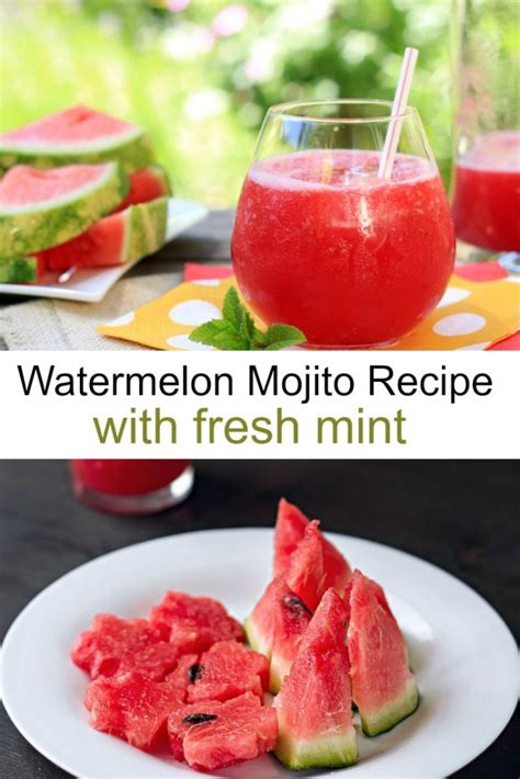 Easy Watermelon Mojitos With Fresh Mint Turning The