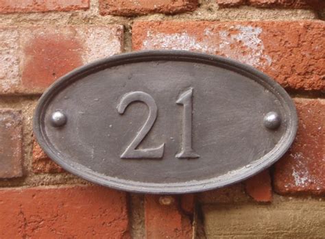 Oval Number Sign Lead House Signs Wall Plaques Nidderdale Lead Uk