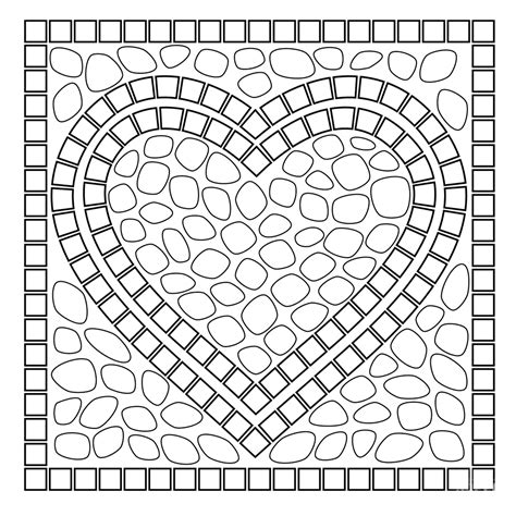 Mandela Hart Kleurplaat Kleurplaten Hartjes En Valentijnsdag