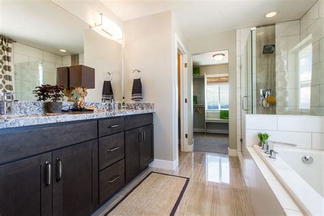 Tub Separate shower Dual vanities
