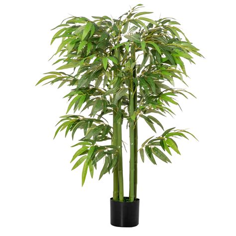 Homcom 45ft Artificial Bamboo Tree Faux Decorative Plant In Nursery