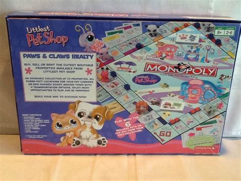 Monopoly Littlest Pet Shop Edition 2007 100 Complete Euc With 6 Full