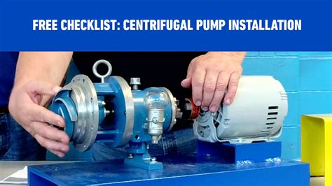 Free Checklist Centrifugal Pump Installation │ Service Pump And Supply