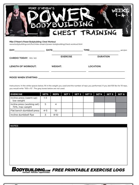 12 Week Workout Plan Bodybuilding Pdf | EOUA Blog