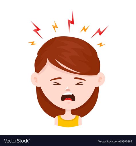 Woman Young Girl In Stress Flat Royalty Free Vector Image