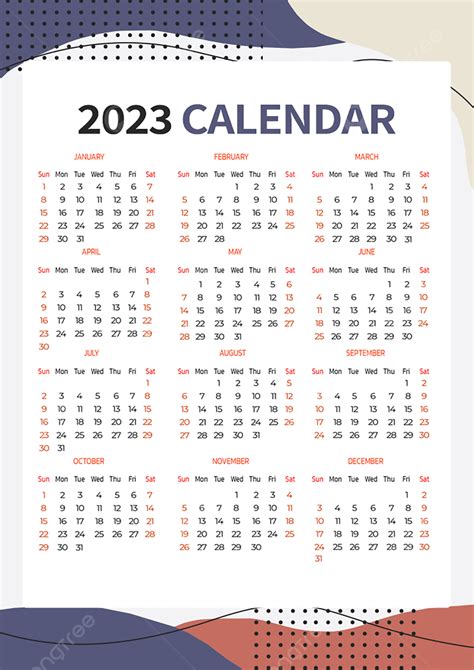 Gambar Garis Warna Blok Warna 2023 Tahun Baru Kalender Meja Kalender