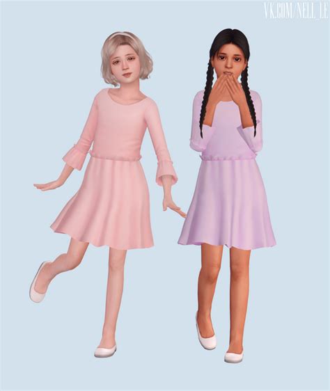 Child Dresses Bonus Nell Kids Dress Sims 4 Dresses Sims 4 Clothing