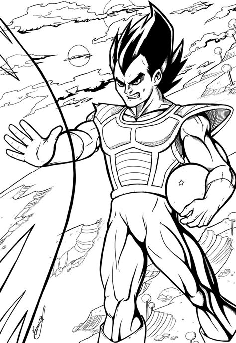 Vegeta Super Saiyan Coloring Page