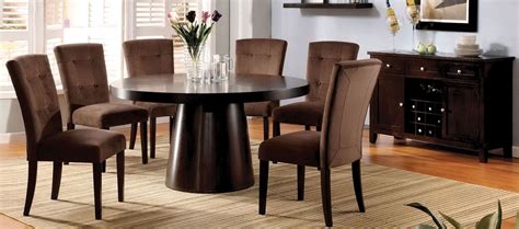 Dining furniture for formal & casual occasions. Havana Espresso Round Pedestal Dining Room Set from ...