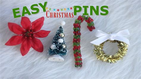 4 Easy Diy Christmas Pins Youtube