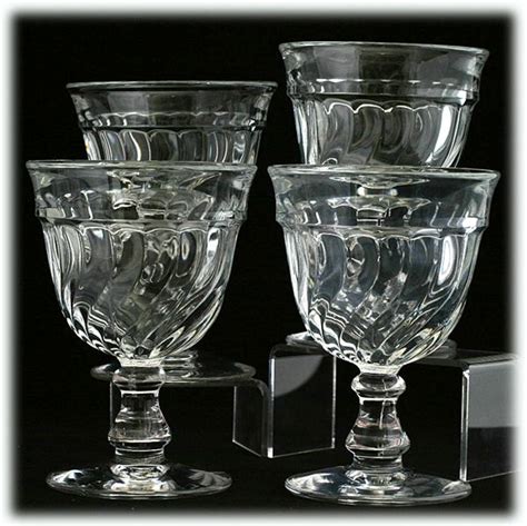 Fostoria Colony Crystal Water Goblets Set 4 Vintage Elegant Glass From Catisfaction On Ruby Lane