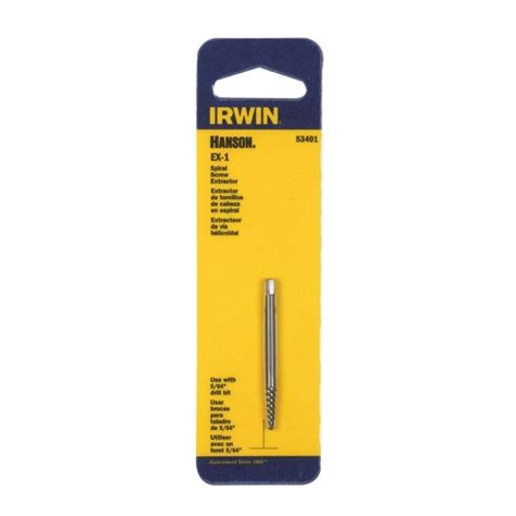 Irwin 53401 Hanson Ex 1 Carbon Steel Spiral Screw Extrac