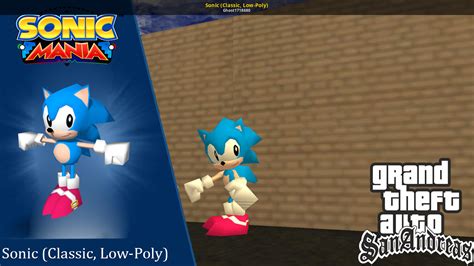 Sonic Classic Low Poly Grand Theft Auto San Andreas Mods