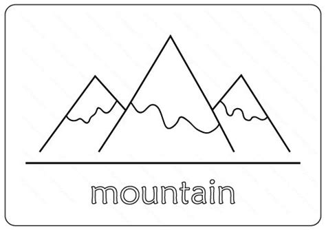 Printable Mountain Coloring Pages PDF | Coloring pages, Camping