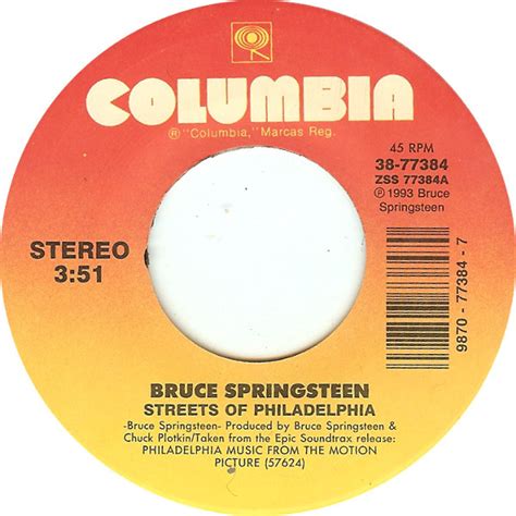 It won the 66th oscar award in 1994 for best original song as well as four grammys: Bruce Springsteen - Streets Of Philadelphia (1993, Vinyl ...
