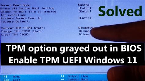 How To Fix Tpm Grayed Out In Bios Enable Tpm 20 Windows 11 Youtube