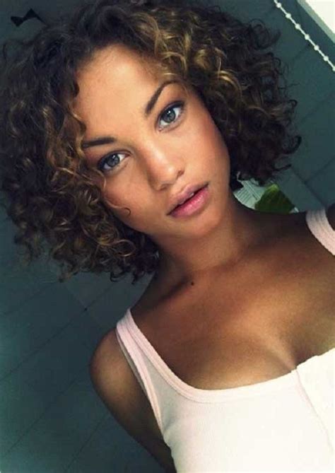 Use good hair products to minimize frizz, boost volume, and tame unruly curls. Beautiful Woman with Quick and Easy Hairstyles for Curly ...