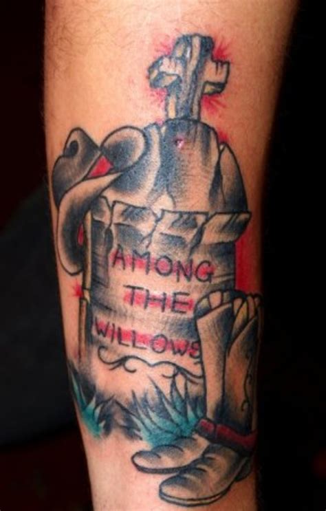 This tattoo design represents the famous saying 'the dead will come alive. Wild West Tattoos: Cowboys, Horses, Bulls and More | TatRing