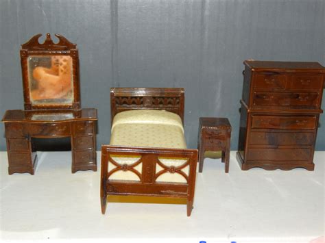 Vintage Renwal Dollhouse Miniature Bedroom Furniture Baby Doll Etsy