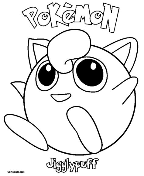 Página para colorear de Pokémon Jigglypuff imprimible Dibujos para
