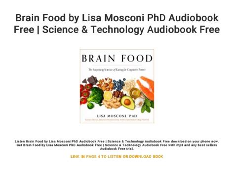 Brain Food By Lisa Mosconi Phd Audiobook Free Science And Technology