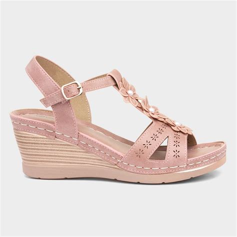 Lilley Skinner Womens Wedge Sandal In Pink Shoe Zone