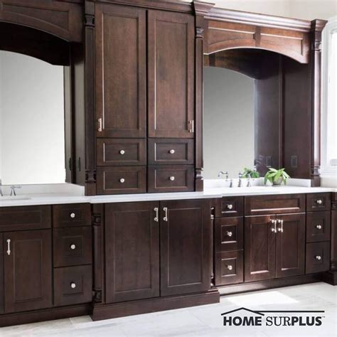 Wenore home modern bathroom vanity set 18'' small bathroom vanity,bath vanity with sink single bathroom vanity cabinet with ceramic sink,bathroom vanity and sink combo,1 door 1 drawer,gray wood grain. Custom floor to ceiling bathroom vanity by home surplus ...