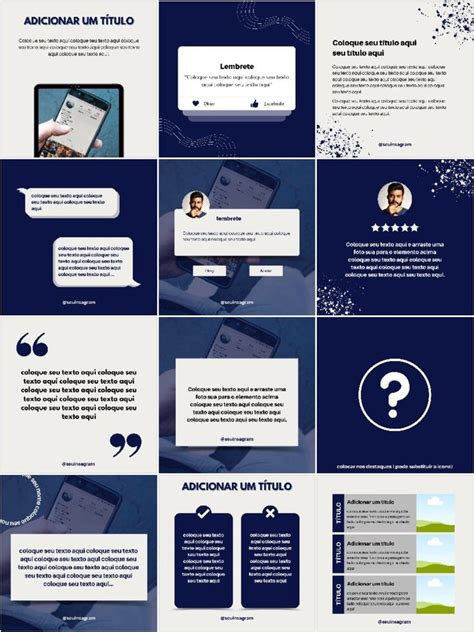 A Bunch Of Different Types Of Webpages On A Blue And White Background