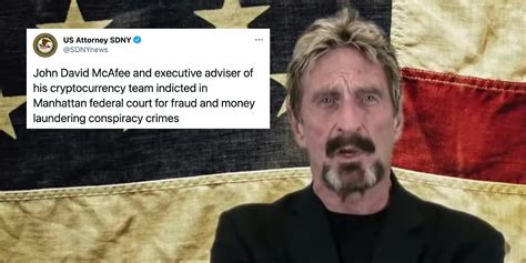 John Mcafee Charged Over Alleged Cryptocurrency Scheme