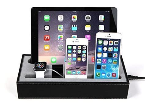 This unique apple watch charger safely stores your watch away while charging for easy travel without risking damage to your device. 4 in 1 Apple Watch Stand & Iphone iPad Charging Station ...