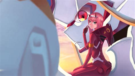1366x768 Anime Girl Pink Hair Zero Two Darling In The Franxx 1366x768