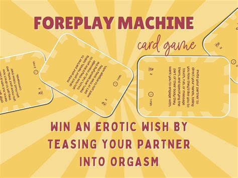 Foreplay Machine Sex Cards Sex Game Relationship Game Sex Positions Cards Foreplay Game For