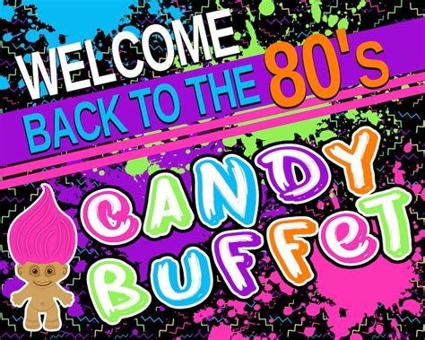 Instant Download Back To The 80s Retro Birthday Party Candy Etsy