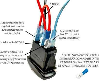 As there are four t. Wiring A Lighted Switch 12V Simple Lighted Rocker Switch Wiring Diagram 120V Awesome Carling Of ...