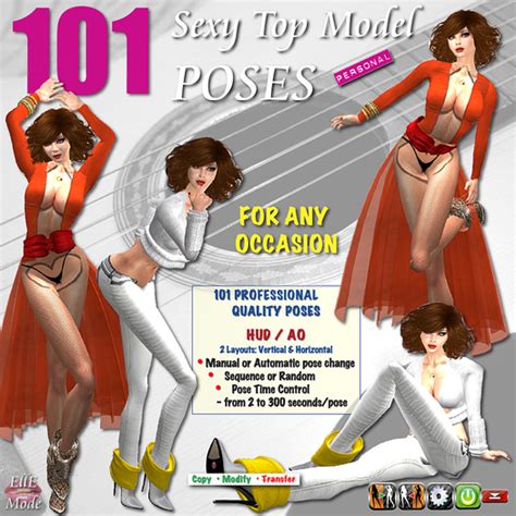 Second Life Marketplace Promo Sexy Top Model 101 Poses Hudao Pro Pose Ball With