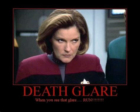 Capt Janeway When Only Her Eyes Tell You How Stupid That Last Comment