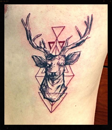 Geometric sketch deer tattoo | Deer tattoo, Tattoos, Deer ...